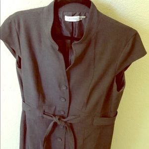 Calvin Klein grey button down dress